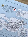 Yamaha TZ250 5KE Limited Edition Mick Ofield 10" x 12" Print