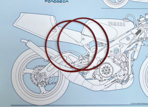 Yamaha TZ250 1981-1999 Cylinder O-rings, Pair 93210-63442