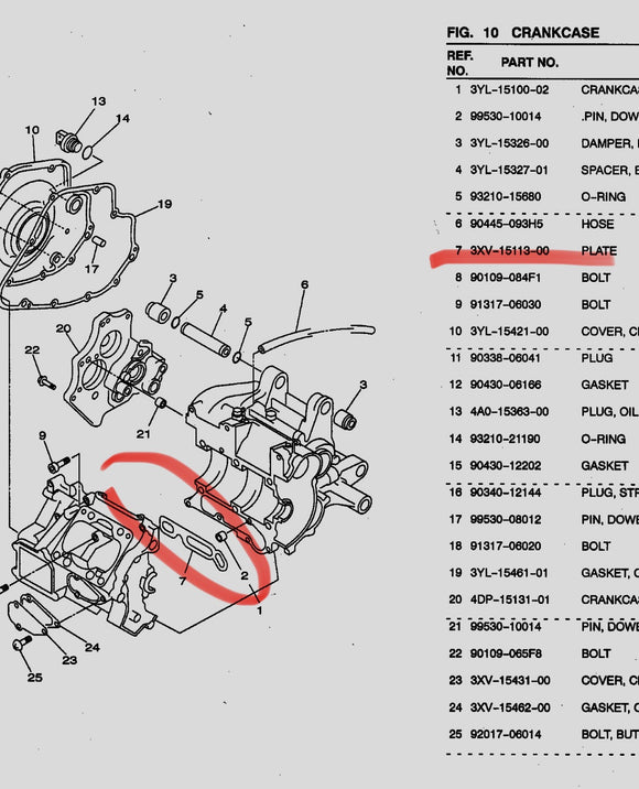 Yamaha Plate 3XV-15113-00