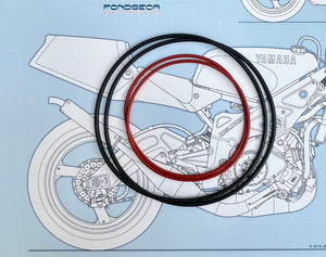 Yamaha TZ250 1991-1999 Cylinder O-rings set of 4.   93210-88696, 93210-63442.