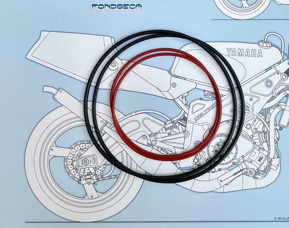 Yamaha TZ250 1991-1999 Cylinder O-rings set of 4.   93210-88696, 93210-63442.