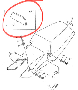 Yamaha TZ250 V twin seat pad 3YL-24733-00. Self adhesive.