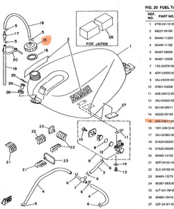 Yamaha TZ250 Fuel Cap 2A6-24611-00 1991-1999