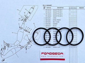 Yamaha TZ250 O Ring Exhaust 93210-42728 1991 to 2010 (4)