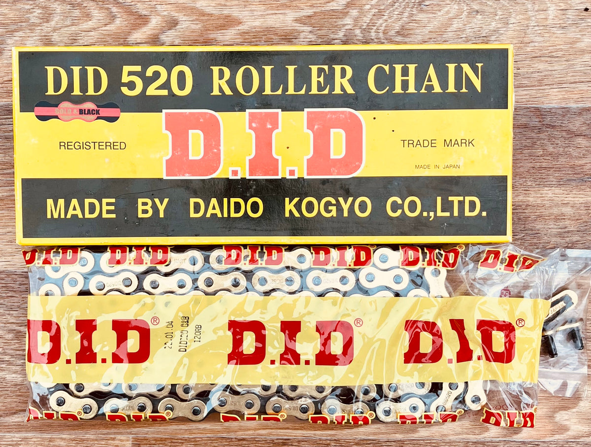 Race Chain D.I.D 520. 120 links. Gold & Black – Fondseca