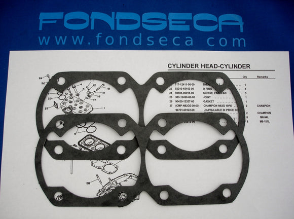 Yamaha TZ350, TZ250 Base gasket 0.8mm. Pair. 383-11351-00