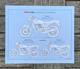 Yamaha RD350LC Limited Edition Mick Ofield 10" x 12" Print.