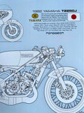 Yamaha TZ250 J Limited Edition Mick Ofield 10" x 12" Print.