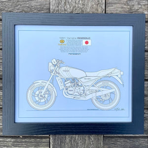 Yamaha RD250LC Limited Edition Mick Ofield 10" x 12" Prints.