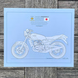 Yamaha RD250LC Limited Edition Mick Ofield 10" x 12" Prints.