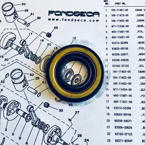 Yamaha TZ250 1981-1990 Crankshaft seal 93103-25121