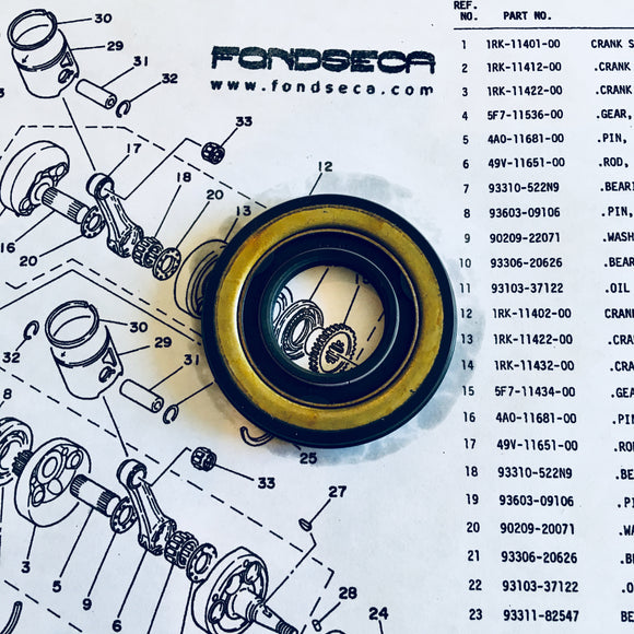 Yamaha TZ250 1981-1990 Crankshaft seal 93103-25121