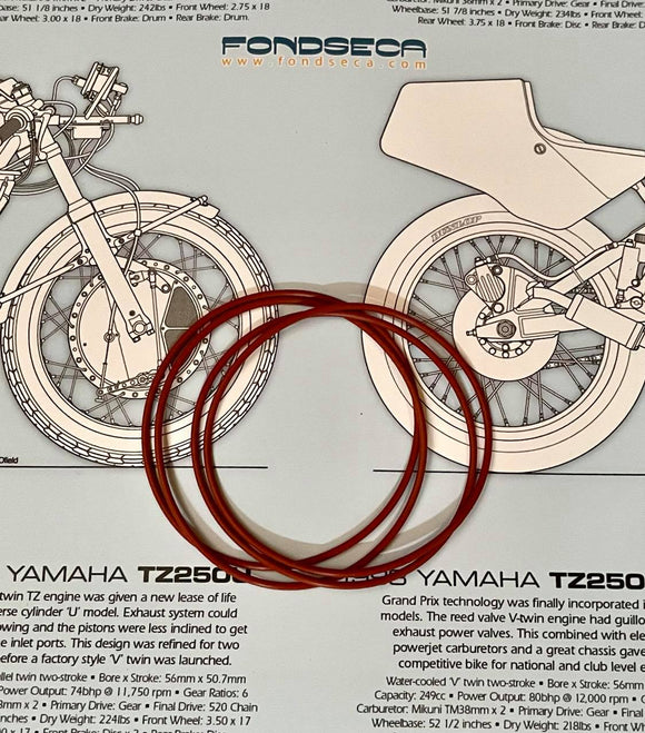 Yamaha TZ250 Cylinder o-ring, inner 93210-63442 1981-1999