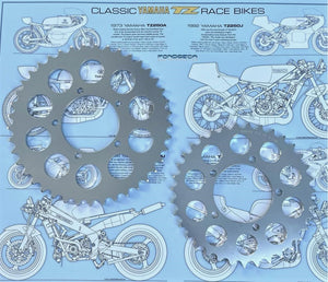 Yamaha TZ250 TZ350  Rear Sprocket 1973-2002.  35t to 41t